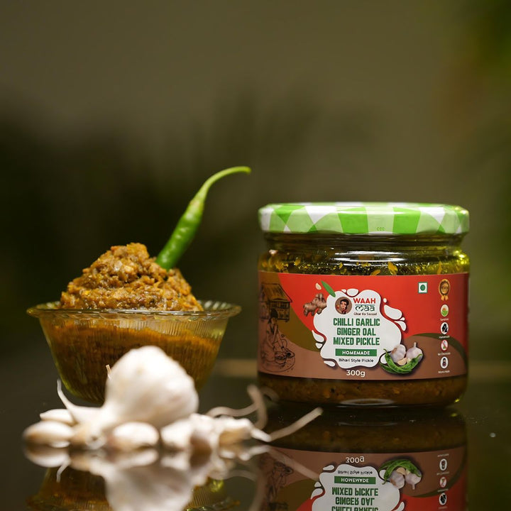 Chilli Garlic Ginger Mix Pickle & Kathal Mango Mix Pickle Combo Pack